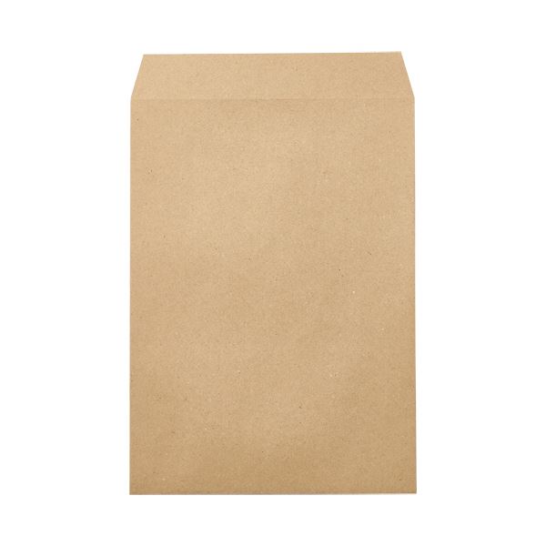 （まとめ）ピース RC100%未晒クラフト封筒テープのり付 角2 100g/m2 798-80 1箱(500枚)【×5セット】 送料無料