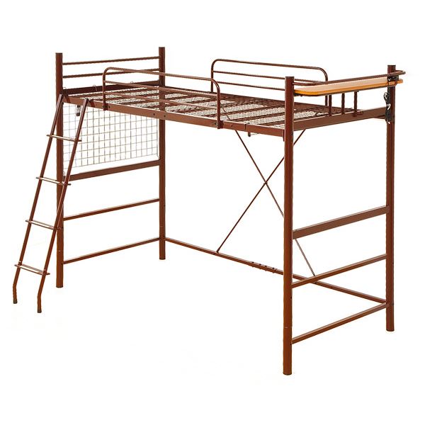 新入荷品 シングルベッド 茶色 ブラウン 茶 ロフト ベッド 約幅232cm 茶色