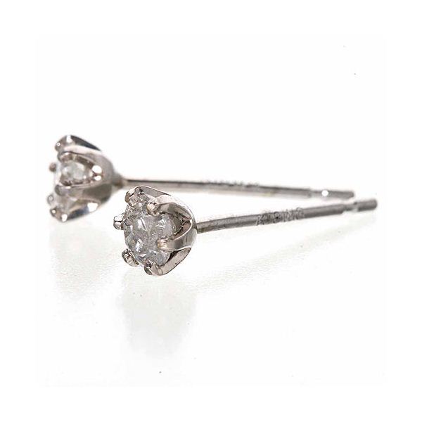 K18WG ダイヤモンドピアス 0.2ct 輝く星のような輝きを放つ、18金の