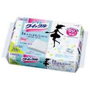 （まとめ）花王 トイレクイックル 詰替用パック 20枚入 【×20セット】 瞬時にトイレを清潔に 20枚入りのトイレクイックル詰替パックで、掃除も事務も一気に解決 送料無料の通販は