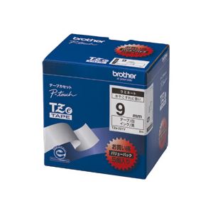 ブラザー BROTHER ピータッチ TZeテープ ラミネートテープ 9mm 白/黒文字 業務用パック TZE-221V 1パック(5個) 送料無料