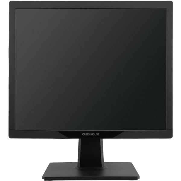 グリーンハウス 17型スクエア液晶ディスプレイ/1280×1024/HDMI、miniD-Sub15/ブラック/スピーカー/5年保証/TNパネル GH-LCS17D-BK 黒 緑 送料無料の通販は