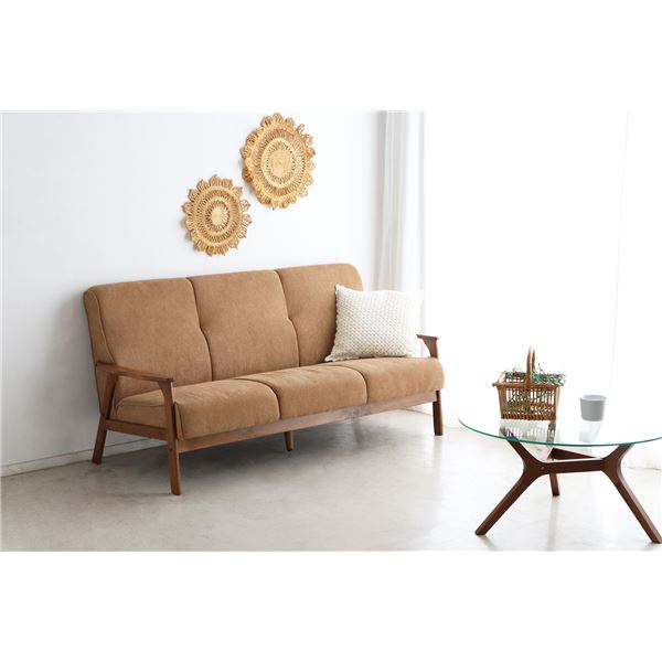 ソファ 3人掛け ベージュ 肘付き コーデュロイ張地 リガラ 3人掛けソファ リビング家具 インテリア家具 究極のくつろぎを追求した、3人掛けソファ ベージュ 送料無料の通販は 52,676円