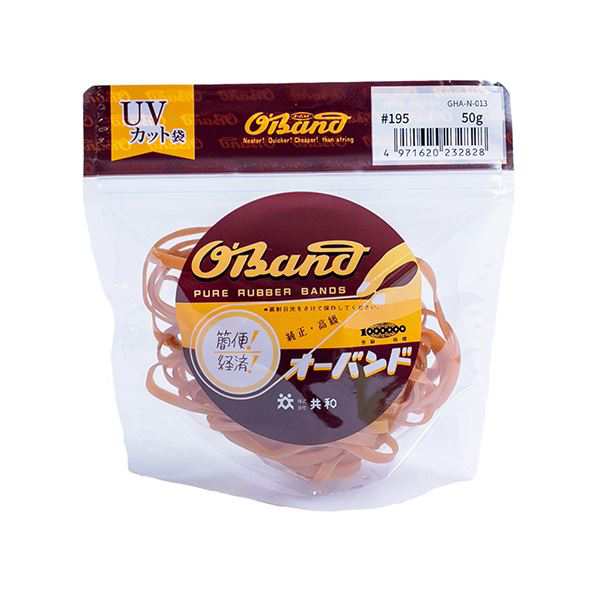 （まとめ） 共和 オーバンド#195 内径44.5mm 50g入 透明袋 GHA-N-013 1袋 【×10セット】 送料無料の通販は