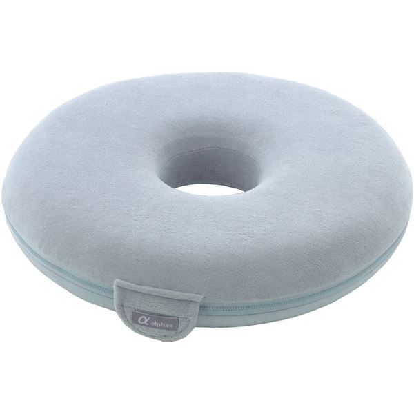 【2個セット】 アルファックス お医者さんの円座クッション ブルーグレー AP-5613 青 姿勢改善と疲れ知らずの座り心地 快適な座布団2個セット 青 送料無料の通販は