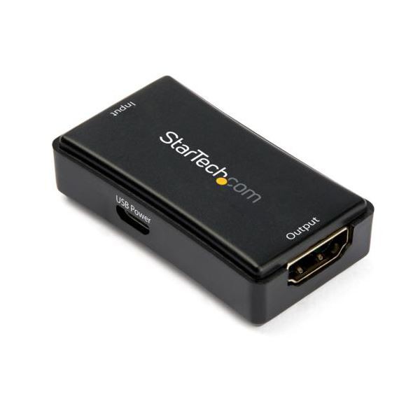 StarTech.com 4K60Hz対応 HDMIリピーター ブラック HDBOOST4K2 1個 黒 送料無料の通販は