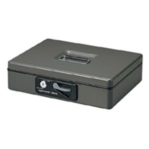 プラス 手提げ金庫/セーフティーボックス 【小型】 コンパクト 軽量 シリンダー錠付き CB-040G ダークグレー 送料無料 10,244円