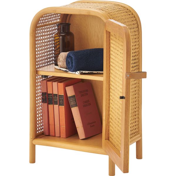 キャビネット シェルフ 戸棚 約幅36×奥行26×高さ60cm ナチュラル