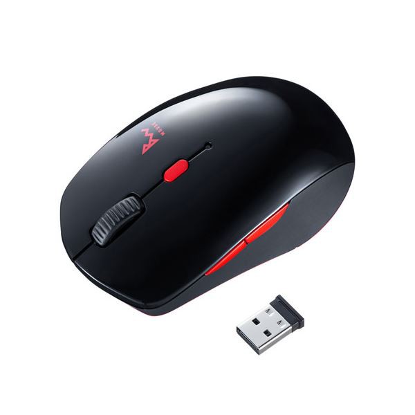 【5個セット】 静音ワイヤレスブルーLEDコンボマウス(ブラック×レッド) MA-WBTBL193BKRX5 黒 赤 青 送料無料の通販は 19,100円