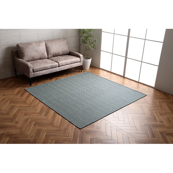 ラグ マット 絨毯 約1.5畳 約130×185cm ネイビー 長方形 洗える ウォッシャブル ヘリンボーン 滑りにくい 軽量 オールシーズン 床暖房対応 送料無料の通販は 7,082円