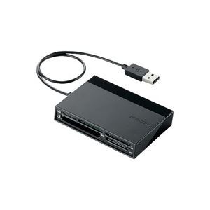 （まとめ） ELECOM メモリリーダライタ ブラック MR-C24BK【×5セット】 黒 送料無料の通販は
