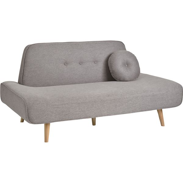 グレー ファブリックソファ 木製脚付き ソファー 約幅166cm グレー 木製 脚付き クッション付き ソファ 2.5P