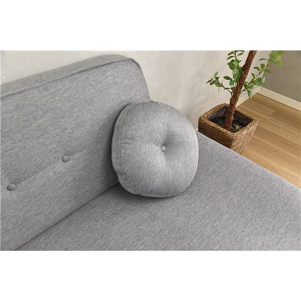 ソファー 約幅166cm グレー 木製 脚付き クッション付き ソファ 2.5P