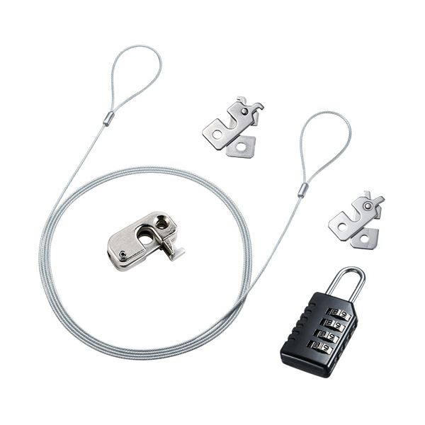 （まとめ） セキュリティワイヤー(マルチ対応)・ダイヤル錠 SLE-TM1 1個【×5セット】 送料無料の通販は