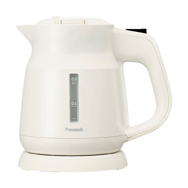 ピーコック 電気ケトル0.8L ホワイト 15×21.4×20.7cm C6119566 白