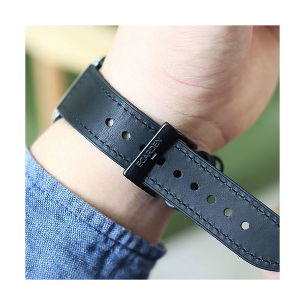 EGARDEN GENUINE LEATHER STRAP AIR for Apple Watch 49/45/44/42mm Apple Watch用バンド ブラック EGD20585AW 黒 送料無料の通販は