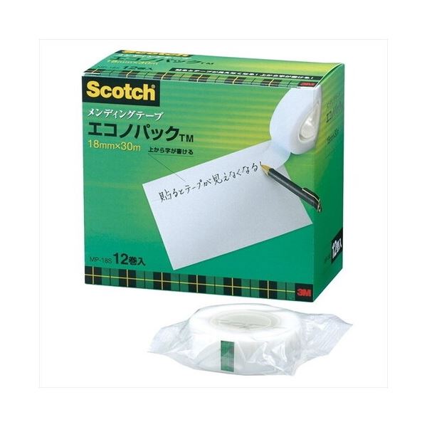 スリーエム ジャパン メンディングテープ MP-18S 18mm×30m 12巻 送料無料の通販は 6,929円