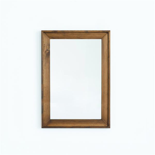 古道具　木製フレーム ラウンドトップ 壁掛けミラー ウォールミラー 鏡 ビンテージ古道具◾️木製フレーム ラウンドトップ 壁掛けミラー