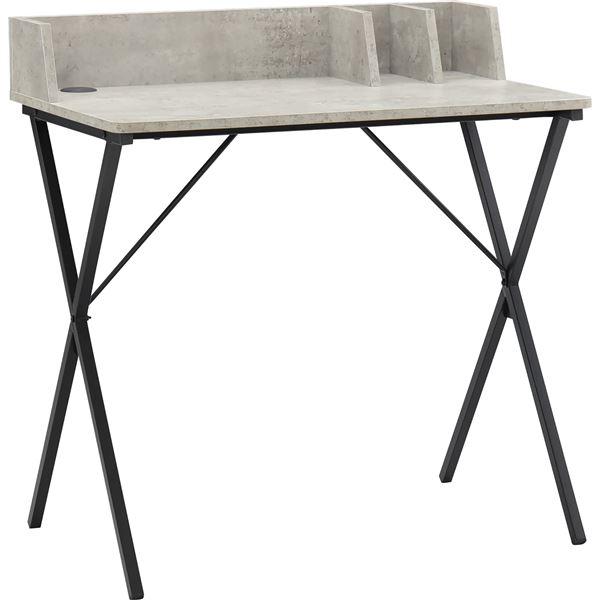 パソコン PC デスク (テーブル 机) 学習机 テーブル 約幅80cm コンクリート 金属 スチール アイアン 組立品 リビング ダイニング 在宅ワーク 子供部屋 送料無料の通販は