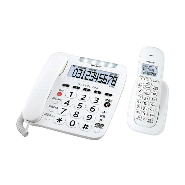 シャープデジタルコードレス電話機 子機1台 ホワイト系 JD-V39CL 1台 白 送料無料
