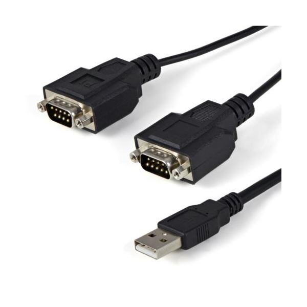 StarTech.com 2ポートFTDI USB -シリアル変換アダプタケーブル 配線 1.8m ブラック ICUSB2322F1本 黒 送料無料の通販は