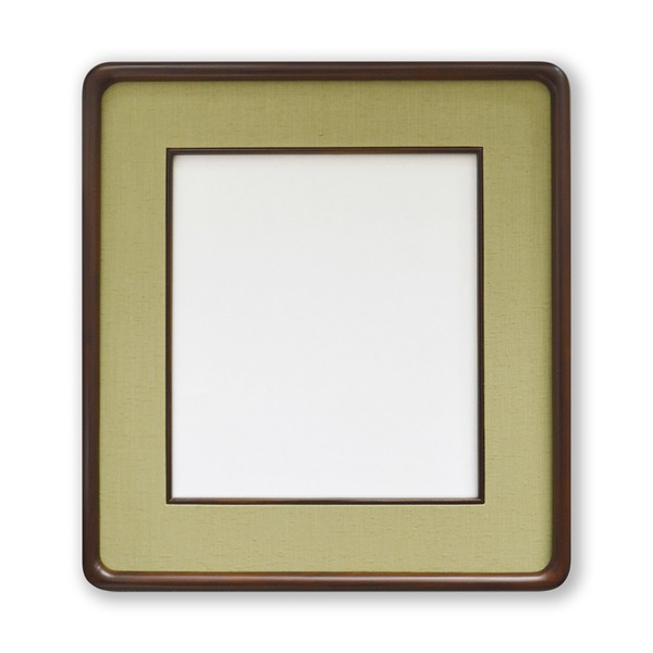 角が丸い 色紙額 隅丸布マット色紙 273×242mm ウグイス 日本製 国産 布マット 木製 フレーム 色紙額縁 額 額縁 送料無料