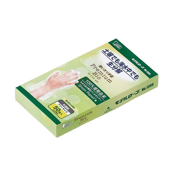 （まとめ） エステー使いきり手袋プレミアムビオ No.1300 フリーサイズ 半透明 1箱（50枚） 【×3セット】 送料無料の通販は