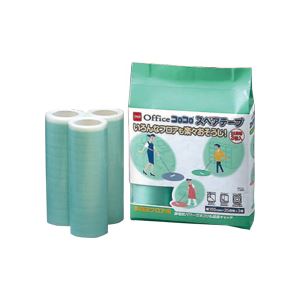 （まとめ）オフィス 事務用 コロコロ 多用途フロア用 スペアテープ 幅160mm×25周巻 3巻入×20パック マルチタスクに活躍する 広範囲フロア用テープローラー 160mm幅×25周巻 3巻入×20パック 送料無料の通販は