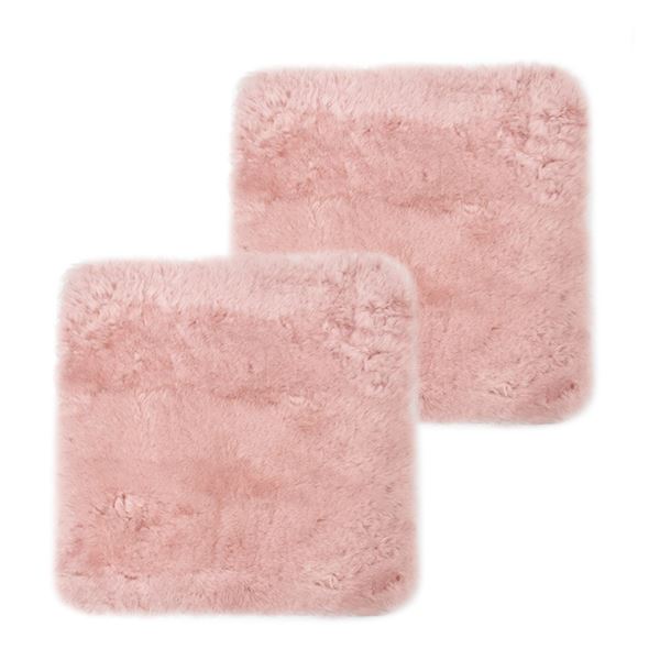 短毛ムートンシートクッション 40×40cm 2枚セット ローサ 送料無料の通販は 6,812円