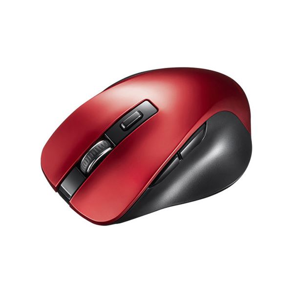 BluetoothブルーLEDマウス（5ボタン） レッド MA-BB518R 赤 青 送料無料の通販は 4,892円