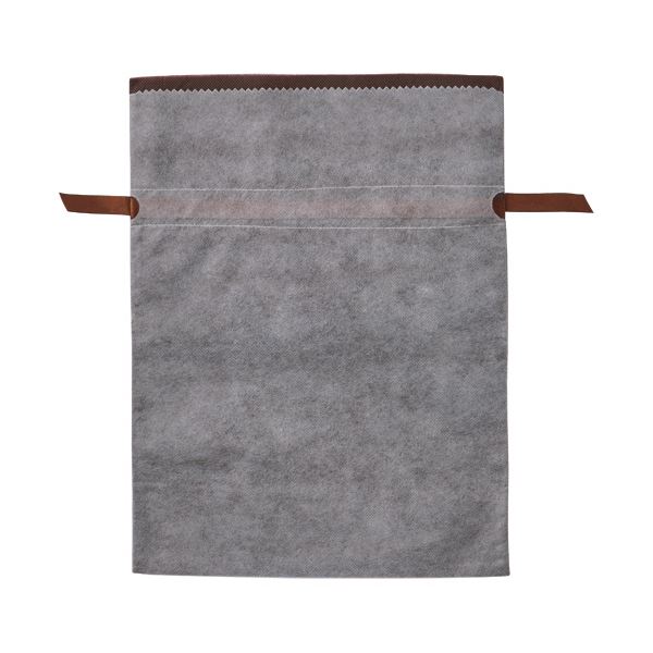 （まとめ）店研創意 ストア・エキスプレス 不織布リボン付きギフトバッグ ブラウン 31×43×12cm 1パック(10枚)【×5セット】 茶 送料無料の通販は