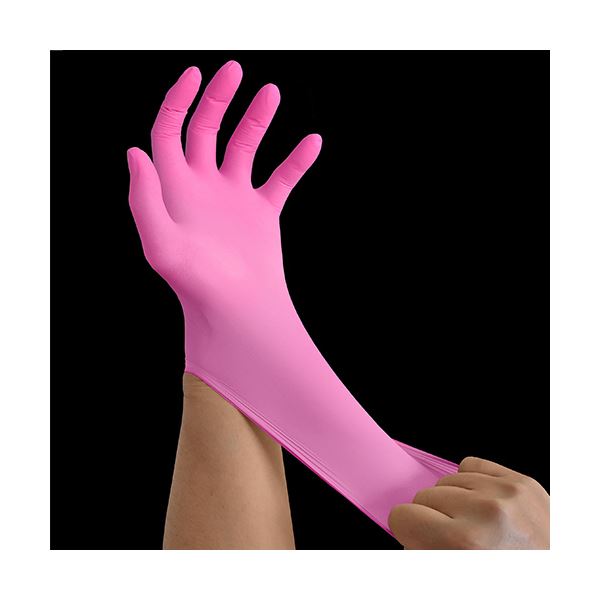 ショーワグローブ ニトリスト・ピンク No.8850 S 100枚X10箱 ショーワグローブ ニトリスト ピンク 100枚入り SSサイズ - 調理器具の