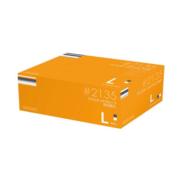 プラスチックグローブ（粉なし#2135 L15箱 プラスチックグローブ（粉なし#2135 L15箱 送料無料の通販は