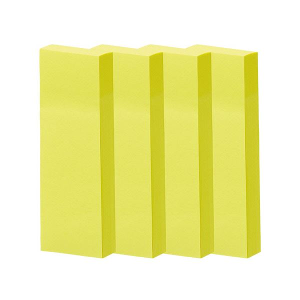 （まとめ） TANOSEE 強粘着ふせん75×25mm ビビッドカラー・イエロー 1パック（20冊） 【×5セット】 黄 送料無料の通販は
