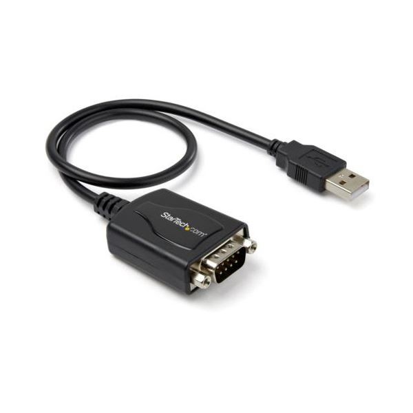 StarTech.com USB 2.0-シリアル変換アダプタ 30cm ブラック ICUSB2321X 1本 黒 送料無料の通販は