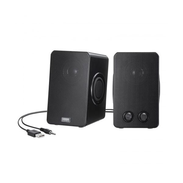 USB電源スピーカー パッシブラジエーター搭載 MM-SPL22UBK コンセント不要 USB電源で動くスピーカー パッシブラジエーター搭載 USB電源スピーカー MM-SPL22UBK 送料無料の通販は