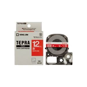 (業務用5セット) キングジム テプラPROテープ/ラベルライター用テープ 【幅：12mm】 SD12R 赤に白文字