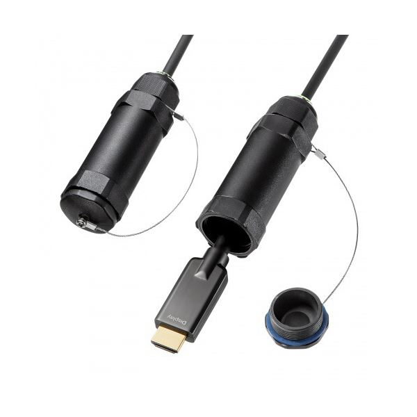 ドラム付き光ファイバHDMIケーブル 配線 （8K対応） ブラック 30m KM