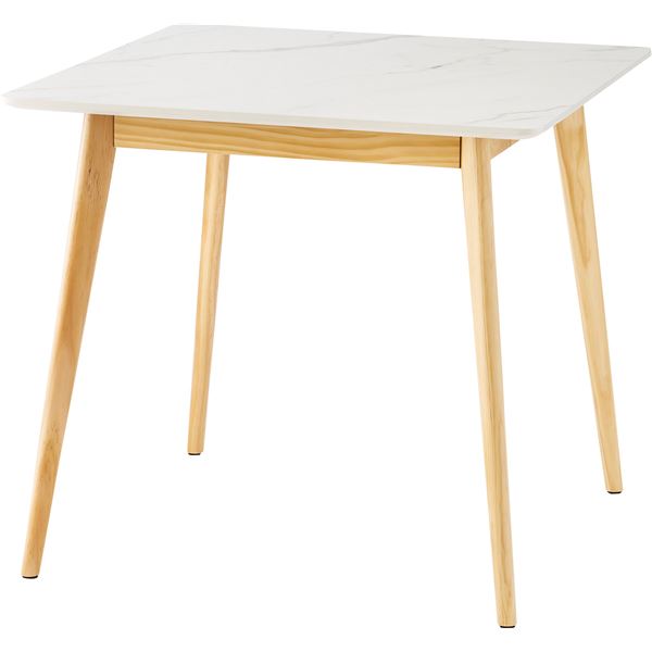 センターテーブル 机 約幅80×奥行80×高さ72cm ホワイト スクエアテーブル リビング ダイニング インテリア家具 組立式 白 送料無料の通販は