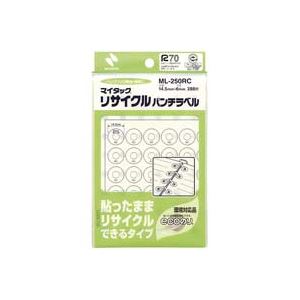 （まとめ）ニチバン リサイクルパンチラベル ML-250RC【×20セット】 環境にやさしい オフィスで使える便利なアイテム 再生資源を活用したパンチラベル ML-250RC 大容量20セットでお得 接着用品 ラベル 事務用品の新定番 送料無料の通販は 5,540円