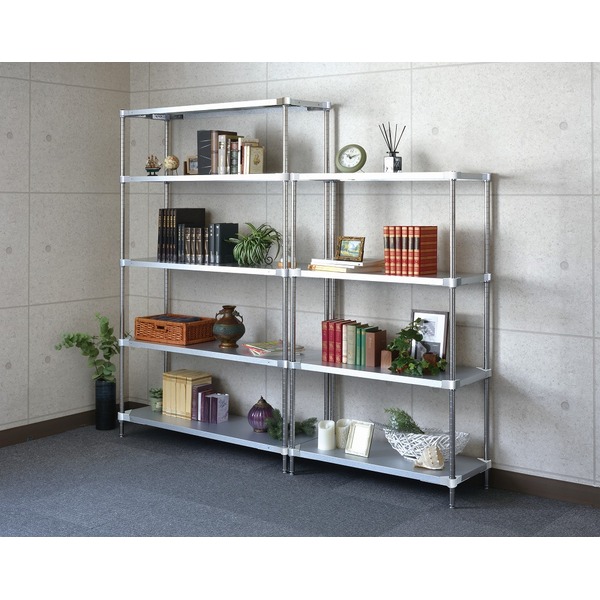 金属 スチール ラック 約幅60×奥行35×高さ150cm 4段 シルバー 日本製 国産 PROFACE プロフェイス ガルバリウム フリーラック 組立式