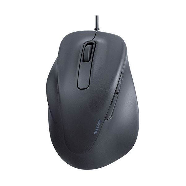 静音有線マウス EX-G 5ボタン XLサイズ（左手用） ブラック M-XGXL31UBSKBK 1個 黒 左利きの方にも快適な操作性を提供する、大きめサイズの5ボタン静音有線マウス ブラックカラーでスタイリッシュなデザインも魅力 黒 送料無料の通販は
