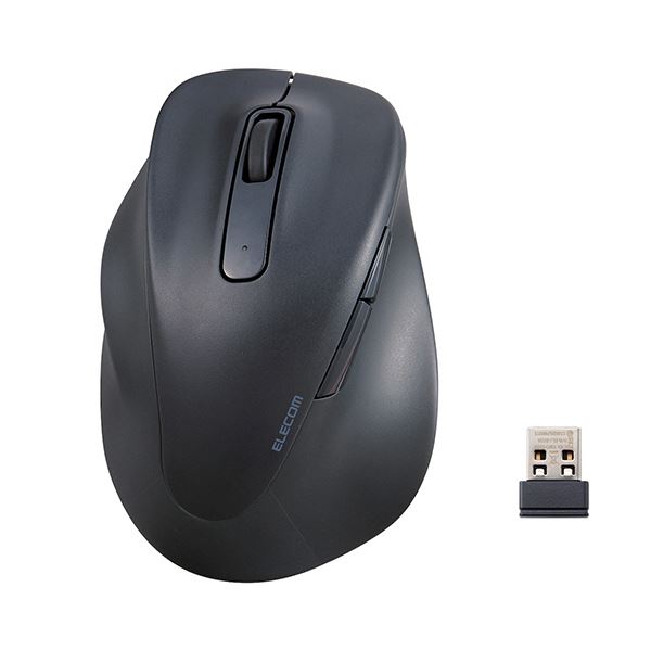 静音2.4GHz無線マウス EX-G 5ボタン Mサイズ（左手用） ブラック M-XGM31DBSKBK 1個 黒 送料無料