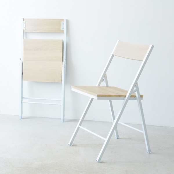 【2個セット】ヴィンテージスクエアチェア（ナチュラル） イス チェア 背あり いす ダイニングチェア 折りたたみ椅子 折りたたみチェア 北欧風 韓国インテリア 木製 木目 シンプル NK-117 送料無料の通販は 8,659円