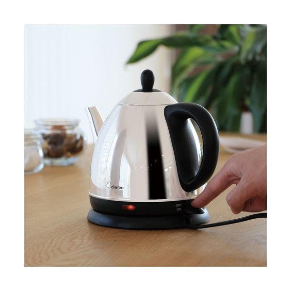 ドリテックステンレスケトル ケララ 0.8L シルバー PO-157SV 1台 ステンレス製のケララデザインを施した0.8リットルのシルバーケトル、使いやすさと美しさを兼ね備えた一台 送料無料