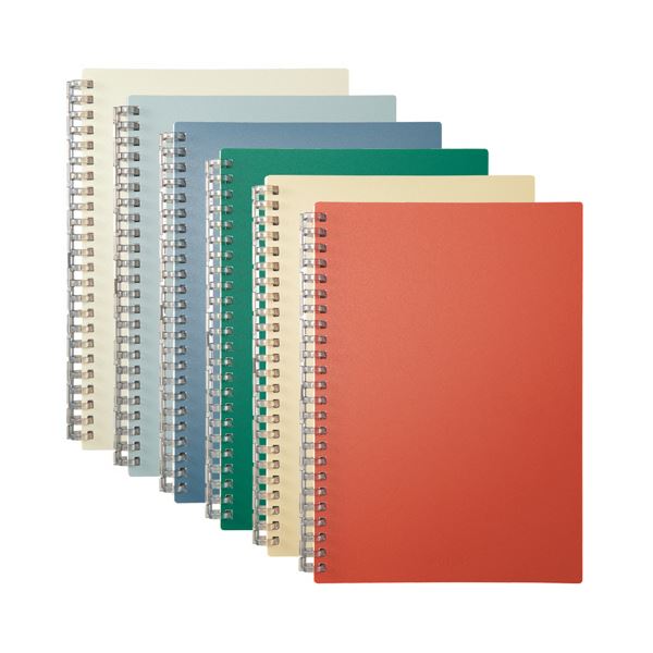 （まとめ） リヒトラブMutual オープンリングノート A5タテ 24穴 5mm方眼罫 リーフ50枚付属 アイボリー N-2673-16 1冊 【×5セット】 乳白色 送料無料の通販は