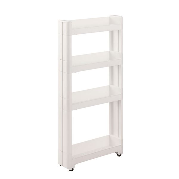 【3個セット】 不動技研 スマートワゴンFit W100 45 【4段/幅10.5cm ホワイト】 組立式 F-2571 白 送料無料の通販は 7,405円