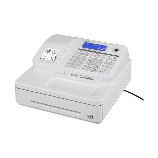カシオ計算機 電子レジスター SR-S200-EX-WE ホワイト 白 白色の電子レジスターSR-S200-EX-WE、ビジネスに最適な高性能レジスター 計算機能も充実し、使いやすさと効率性を追求 店舗経営をサポートする頼れるパートナー 白 送料無料