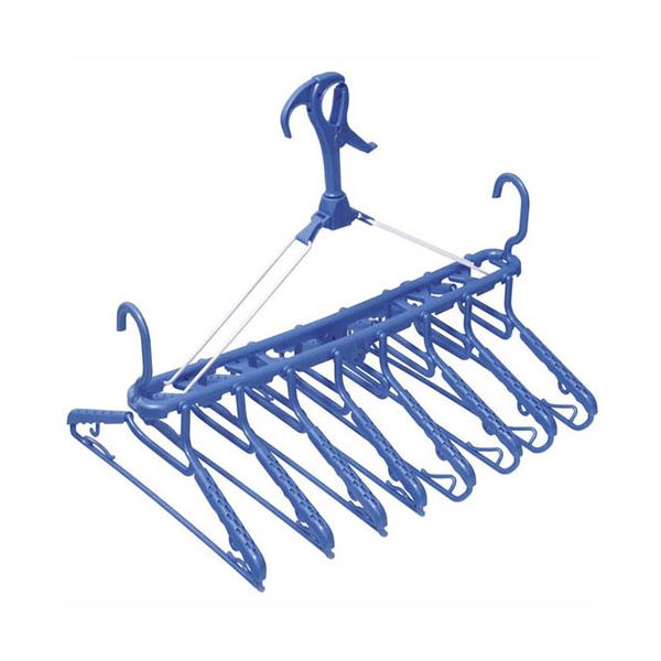 【5セット】 オーエ ML2 アーチ8連ハンガー ブルー 86805X5 青 8本のアーチが美しいブルーのハンガー5セット 洋服をスタイリッシュに収納するML2アーチ8連ハンガー 衣類を整理整頓し、お部屋をおしゃれに演出 青 送料無料の通販は