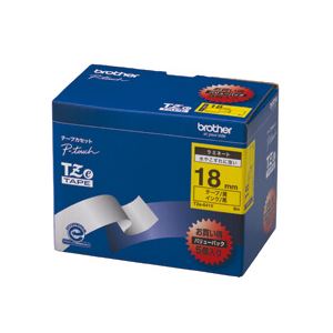 ブラザー BROTHER ピータッチ TZeテープ ラミネートテープ 18mm 黄/黒文字 業務用パック TZE-641V 1パック(5個) 送料無料の通販は